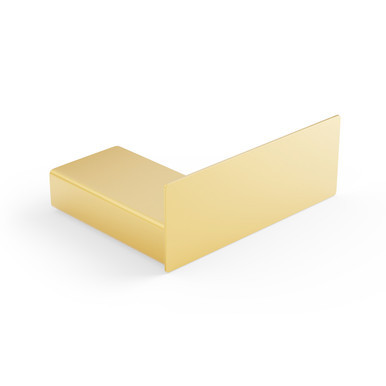 Misty Brass Double Hem Drink Rail - Right End Cap