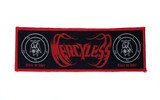 Mercyless - Bless Me Father Red 6x2" Woven Patch