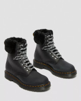 Dr Martens 1460 Serena Collar Faux Fur Lined Lace Up Boots