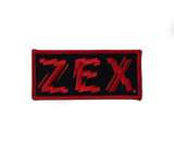 Zex - Red Logo 4x2" Embroidered Patch