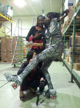 Zebra Fur Men's Pimp Platform Shoe - PIMP-02