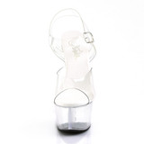 6" Clear Ankle Strap Platform Sandal - ASPIRE-601