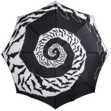 Kreepsville 666 - Skull Handle Bat Swirl Umbrella