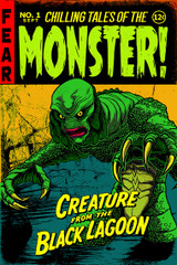 Creature From The Black Lagoon Comic 12x18" Poster Creature From The Black Lagoon Comic 12x18" Poster