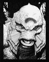 The Creature From Black Lagoon - Closeup 4x5" Printed Patch