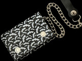 Black Bats Genuine Leather Tri-Fold Wallet
