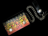 Flame Genuine Leather Tri-Fold Wallet