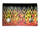 Flame Genuine Leather Tri-Fold Wallet