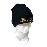 Saurom - Gold Logo Embroidered Beanie Saurom - Gold Logo Embroidered Beanie