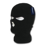 Black 3 Hole Face Mask Beanie