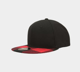 Red and Black 6 Panel High Profile Structured Plaid Bill Snapback Red and Black 6 Panel High Profile Structured Plaid Bill Snapback