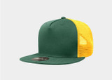 Forest Green and Gold 5 Panel Structured Blend Trucker