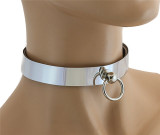 Silver Kitty Collar with Small O-Ring