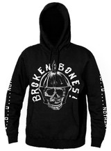 Broken Bones -  Warrior Skull Hooded Sweatshirt
