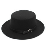 Amish Style Black Hat with Buckle Band
