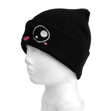 Anime Eyes Kawaii Face Embroidered Beanie