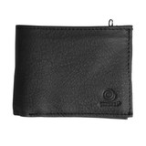 Men's Bi Fold Black Grainy Leather Wallet