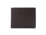 Men's Bi Fold Brown Leather Wallet w/ Picture Flap