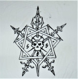 Hellhammer - Logo White Test Print Backpatch