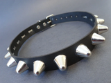 Black Leather Studded Choker