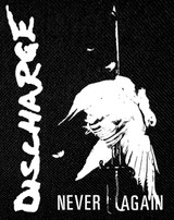 Discharge - Never Again 12x15" Printed Backpatch