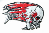 Metal - Flaming Skull 4.5" Embroidered Patch