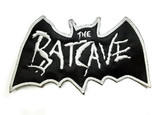 Batcave - White Logo 4x3" Embroidered Patch
