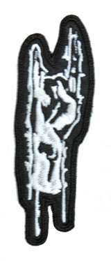 Metal Hand 5x1" Embroidered Patch