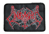 Unleashed - Red Cobweb 4x3" Embroidered Patch