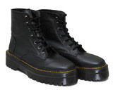 Black Vegan 7i Platform Combat Boots