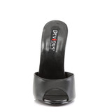 6" Leather Stiletto Heel Peep Toe Slides