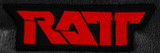 Ratt - Red Logo 4x1.5" Embroidered Patch