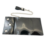 Blue Plaid Chained Wallet