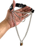 Triple Chain Square Lock Choker