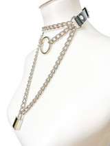 Triple Chain Square Lock Choker