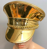 Gold Patent Chain Captain Kepi Hat