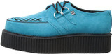 Turquoise Suede Leather Mondo Sole Creepers