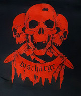 Discharge - Red skulls 12x15" Test Print Backpatch