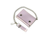 Ice Pink Patent Vegan Wallet with Chain