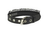 "Mistress" Black Laced Leather Choker