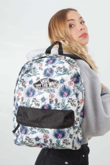 Vans White Realm Wildflower Backpack