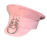 3 Ring Pink Patent Captain Kepi Hat