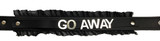 'Go Away' Leather Bondage Choker with Lace