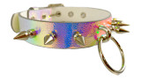 Rainbow Choker with 'U' Ring and Spikes