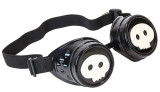 Black Goggles with Skull & Cross Bone in Lens