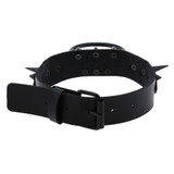 Black Choker with Double "O" Ring and Spikes