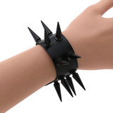 Black Double Spiked Bracelet