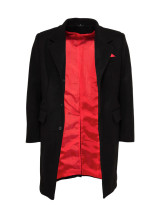 Black Men's Overcoat in Wool