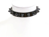 Black on Black 77 Stud Sub Choker