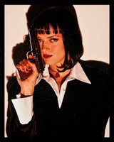 Pulp Fiction's Mia Wallace w/ Gun 4x5" Color Patch